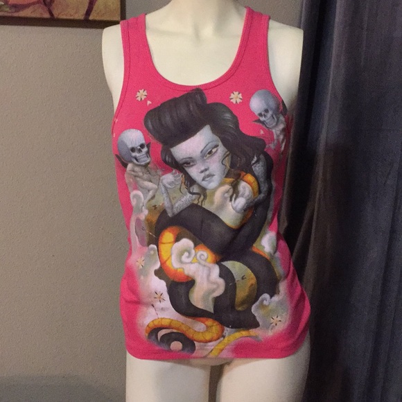 Tribal tattoo tank top sz m - Picture 2 of 8